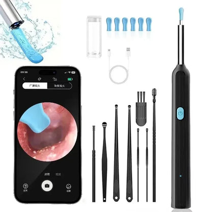 Ultrasonic visual otoscope for home ear care